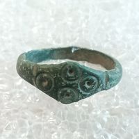 Перстень старинный с солярным рисунком (2)