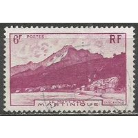 Мартиника. Действующий вулкан Монтань-Пеле. 1947г. Mi#250.