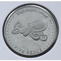 Тристан-да-Кунья 5 пенсов 2011 год "Осьминог (остров Найтингейл)"