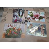 Открытки. Сборный лот. Одна с 3D-изображением.