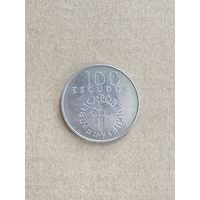 Португалия 100 эскудо 1974. Серебро