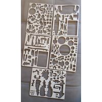 Трафарет для конструктора. Фанера. 1,2,3,6,7 номера.