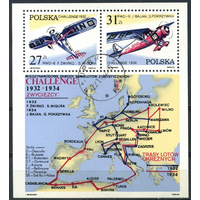1982 ПОЛЬША Авиация. 50 лет производства самолётов CHALLENDGE (Michel 2806-2807 Bl.87) (АНД