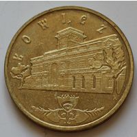 Польша 2 злотых 2008 год "Древние города Польши - Лович"