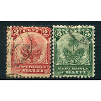Гаити - 1898г. - пальма, герб - 2 марки - полная серия, гашёные [Mi 42-43]. #4-W1-125-A-2