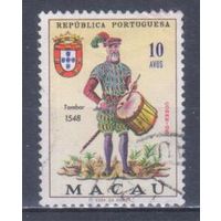 [1043] Португальские колонии.Макао 1966. Армия.Униформа. Гашеная марка.