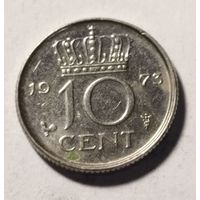 Нидерланды 10 центов 1973