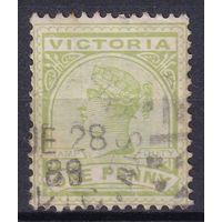 107.Aust. Великобритания. Австралийские штаты. Виктория. Стандарт. 1886 г. 1p. Mi.#101.