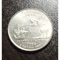 США. 25 центов, 2004, Флорида, буква Р