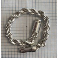 Браслет 875 проба . Вес 82.3 грамма . Длина 24 см