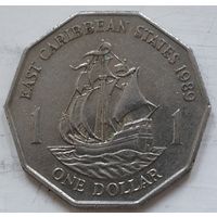 Восточные Карибы 1 доллар 1989 год