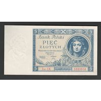 Польша 5 злотых 1930 года. Тип P-72. Состояние UNC