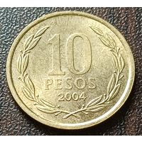 Чили 10 песо, 2004    ( 1-3-1 )