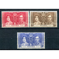 Британские колонии - Нигерия - 1937г. - коронация короля Георга VI и королевы Елизаветы - 3 марки - полная серия, MH, MLH [Mi 43-45]. #2-Bc-136-A-2