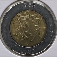 Сан-Марино 500 лир 1982 г. ФАО. В холдере