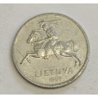 Литва 1 цент 1991