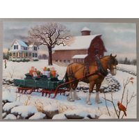 Подарки на Рождество! Рут Сандерсон. Авторская открытка, глянец