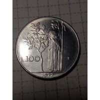100 лир Италия  1977 год