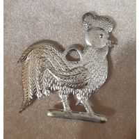 Игрушка ёлочная Петушок, пластик. СССР