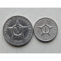 Куба 1 и 5 сентаво 1946г.