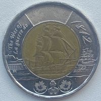 Канада 2 доллара 2012 г. Война 1812 года 200 лет. Корабль Фрегат Шеннон