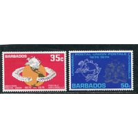 Барбадос. 100 лет Всемирному почтовому союзу