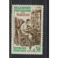 Франция 1964 Профессиональная переподготовка парализованных лиц #1461**