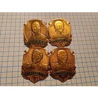 Значки Полководцы 4шт