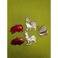 Советские новогодние игрушки 5 шт