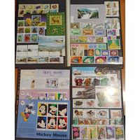 Большой лот чистых иностранных марок блоков, Малых листов