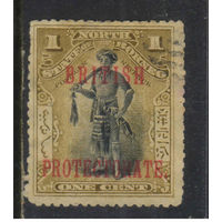 GB Протекторат Северное Борнео 1901 Вождь даяков Надп Стандарт #97