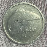 Монета 2 шиллинга 1937 год. Ирландия. Серебро