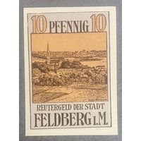 Нотгельд ФЕЛЬДБЕРГ, 10 пфеннигов 1922 год. Веймарская республика.