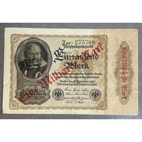 Банкнота 1 миллиард марок 1922 год. Веймарская республика