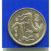 Кипр 2 цента 1988