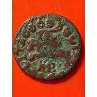 Солид (боратинка) 1666 г.(2) литовский герб. Монограмма HKPL, отметка МД-GFH. Ян II Казимир, без мц.