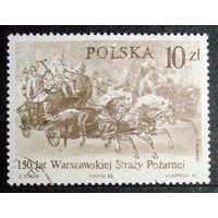 ПОЛЬША ПОЖАР ЛОШАДИ 1986 ГАШ история пожарного транспорта