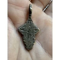 Крестик нательный старинный "Лепесток"