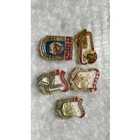 Значки СССР житомирщина орденоносная 5 шт
