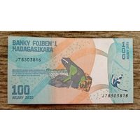Werty71 Мадагаскар 100 ариари 2017 UNC банкнота Лягушка