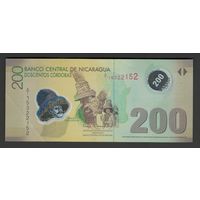 Никарагуа 200 кордоба 2007 года. Тип P-205b. Полимер. Состояние XF