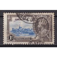 48.BrKS. Великобритания. Колонии. Золотой Берег. Серебряный юбилей. Георг V. 1935 г. 1d. Mi.#98.