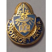 Значок - Капеллан полкового гребня (Pro Deo Et Patria), США
