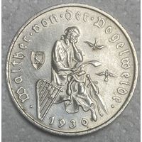 Монета 3 марки 1930 года A Германия 700 лет со дня смерти Вальтера фон дер Фогельвейде.