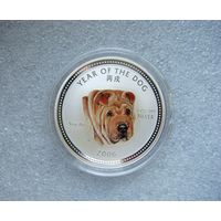 3000 риелей 2006. Камбоджа. Год Собаки. ШАРПЕЙ. Цветная. Восточный гороскоп. Серебро 999
