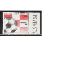 Хорватия-1996,(Мих.386)  ** , Спорт, Футбол, ЧЕ-1996(одиночка)