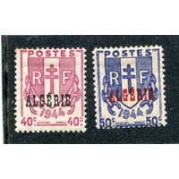 Французский Алжир. Герб. Надпечатка