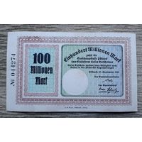 Werty71 Германия 100000000 марок 1923 100 миллионов Гроссгельд Песнек Пёснек банкнота