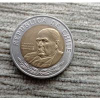 Werty71 Чили 500 песо 2008 биметалл