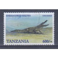 [865] Танзания 2001. Фауна.Рептилии.Крокодил. Гашеная марка.